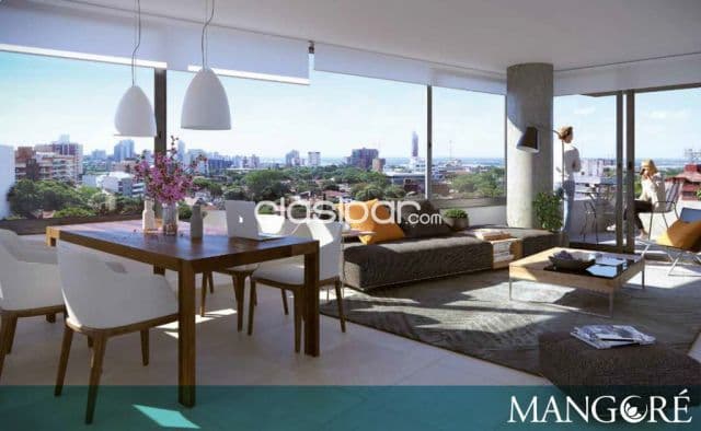 Departamento de 2 dormitorios en Edificio Mangoré, Bo. Las Mercedes - Asuncion — foto 1