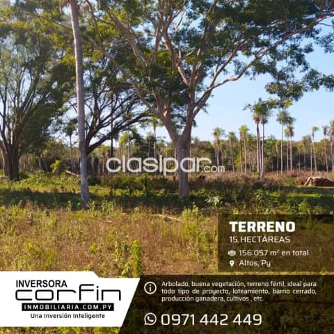Terreno de 15 Has.,6000 m2. Altos — foto 4