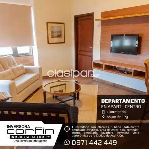 Dpto. de 1 Dmt. en Apart-Centro ¡Totalmente amoblada y equipada!, foto 2