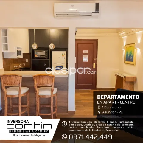 Dpto. de 1 Dmt. en Apart-Centro ¡Totalmente amoblada y equipada!, foto 3