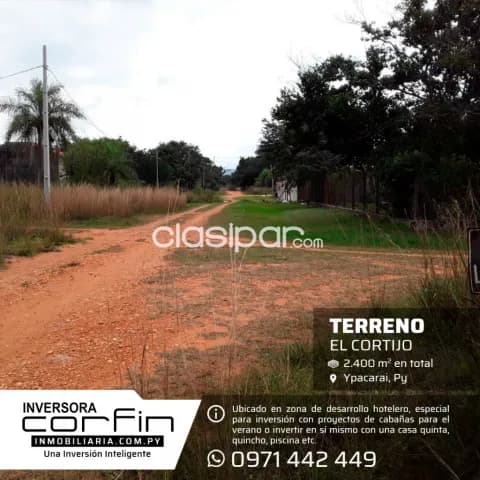 2.400m2 el cortijo, 1/4 de hectárea, arbolado,plano, especial para inversion o casa quinta, foto 2