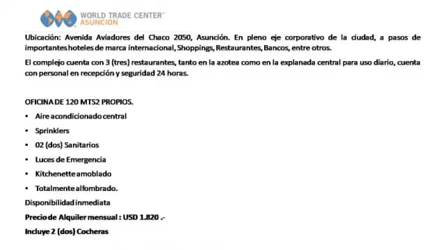 Wall trade center: Disponemos unidades de 120m2, 214 m2 – desde 1.820 usd, foto 5