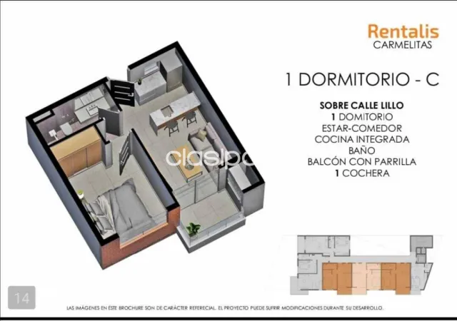 Departamentos monoambiente en pozo,zona Carmelitas de 1 y 2 habitaciones — foto 5