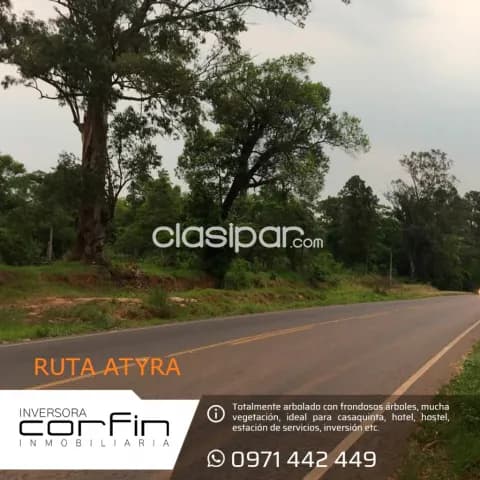 Atyra 1.795 m2., 24 mts., sobre ruta asfaltada,terrreno arbolado ¡verlo es comprarlo! — foto 2