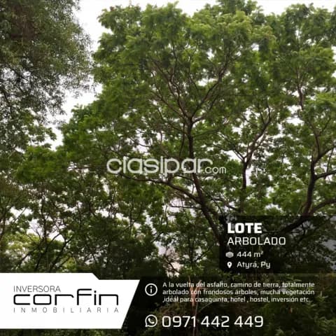 Atyra hermoso lote de 444 m2.a 100mts ruta, lugar caacupemi, fracción bosques de atyra II, foto 3