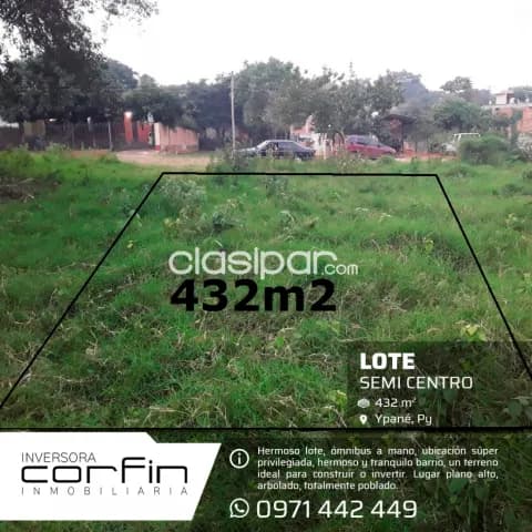 Lote en ypane semi centro a 1 cuadra y media de acceso sur — foto 4