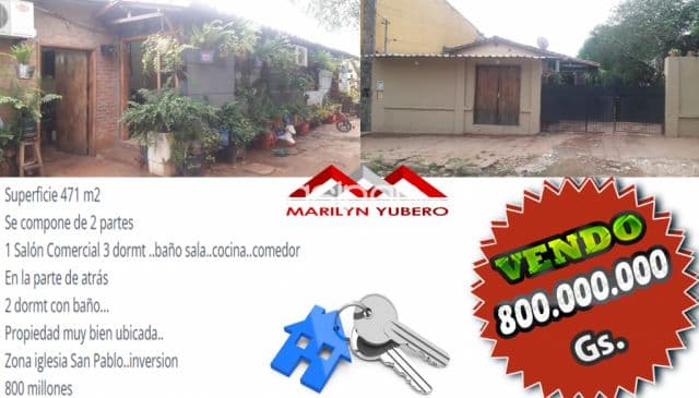 Casa en barrio san pablo cod: Cl 802