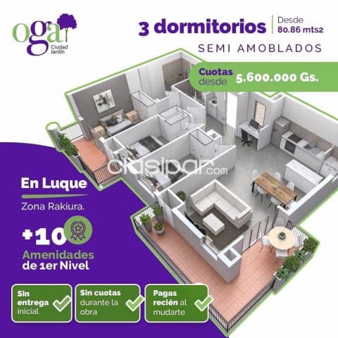 En venta Oga Ciudad Jardín