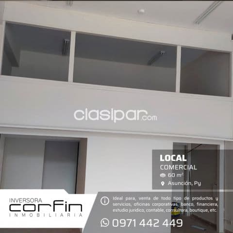 Espectacular local comercial céntrico 70 m2. C/ altillo y amplias vidrieras