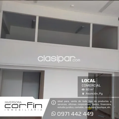 Espectacular local comercial céntrico 70 m2. C/ altillo y amplias vidrieras — foto 2