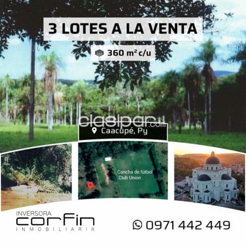 Unica Oferta!! LOTE en CAACUPÉ DETRAS UTIC, RUTA 2,para vivir, casaquinta,invertir 480m2, foto 1