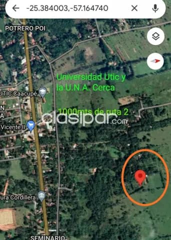 Unica Oferta!! LOTE en CAACUPÉ DETRAS UTIC, RUTA 2,para vivir, casaquinta,invertir 480m2, foto 5