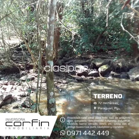 72 has. En distrito de paraguari- ex francia cue, foto 3