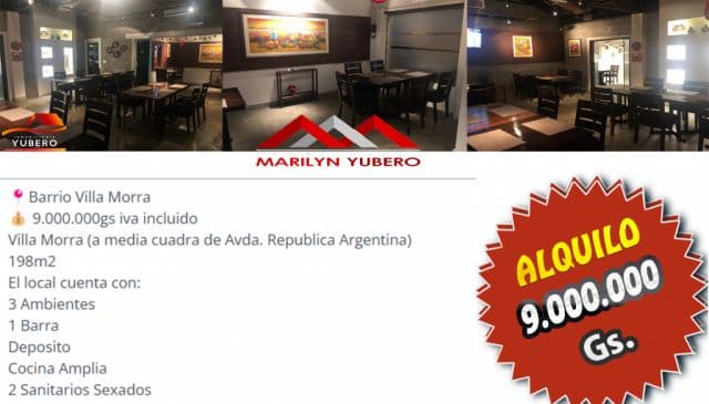 Hermoso salón comercial en Villa Morra!!!! COD: CL 813
