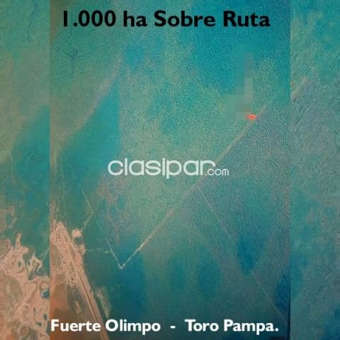 1.000 hectáreas. Sobre Ruta. A 70 kilómetros de la Ruta Bioceánica. Vendo O Financió
