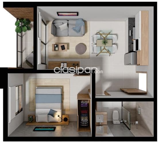 Departamento de 1 dormitorio con balcón a la venta en zona CIT - LAP4333656