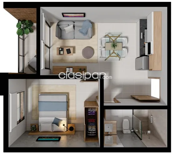 Departamento de 1 dormitorio con balcón a la venta en zona CIT - LAP4333656 — foto 2