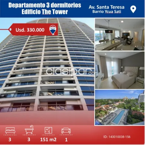 Oportunidad en av santa teresa!!! Departamento 3 dormitorios en edificio the tower nuevo — foto 2