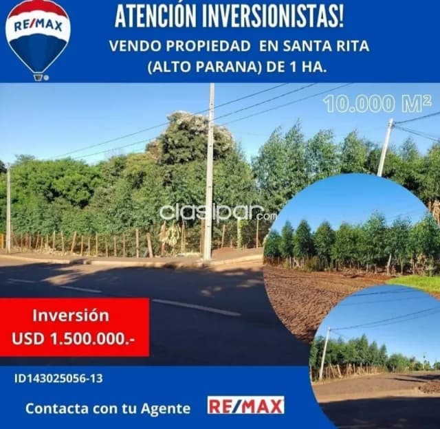 En venta terreno de 10.000 m2. A pasos del centro de la ciudad de sta rita, alto parana!! — foto 5