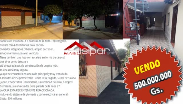 Oferto casa en esquina en Asunción cod: Cl 832 — foto 2