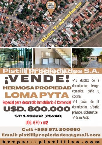 Propiedad para inversión sobre ruta transchaco
