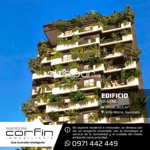 Edificio residencial 01 sync con domótica, en pozo, zona Villa Morra