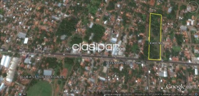 Avda. Def. Del chaco frente al shop el pueblo: 14.400m2, ideal p/ emprend comerciales