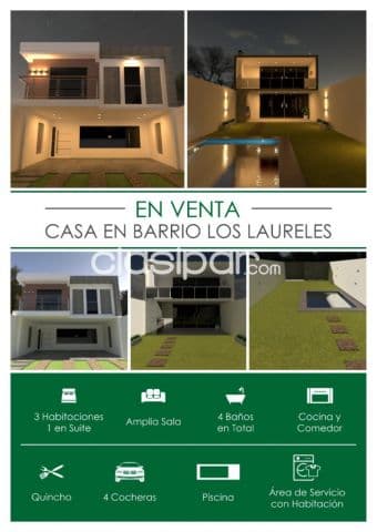 Los laureles – oportunidad unica! A estrenar, 3 dormit, jardín, piscina, 353 m2