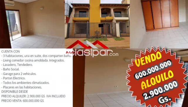 O vendo duplex en Luque barrio loma merlo cod: Cl 856, foto 2
