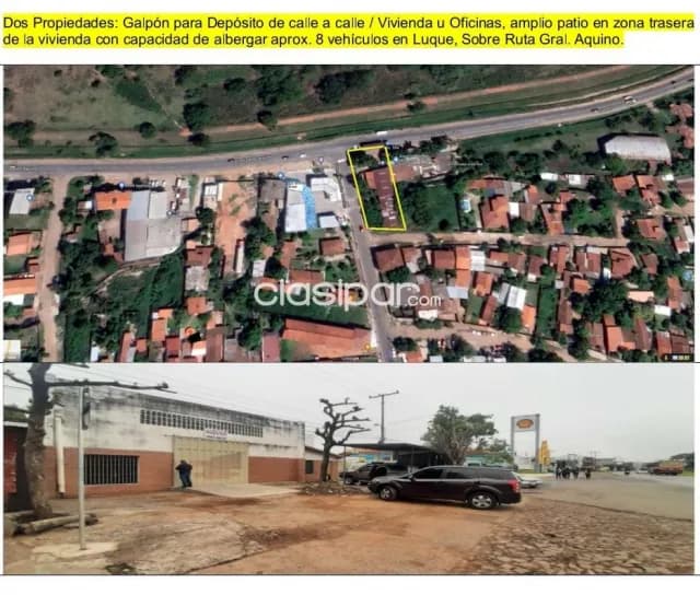 S/ elizardo aquino – Luque: 800 m2, deposito a 3 calles, oficina, 7.000.000 gs — foto 2