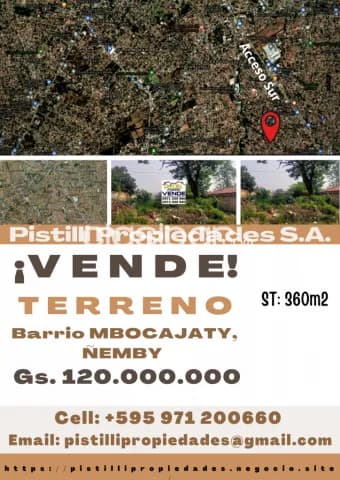 Terreno barrio mbokajaty Ñemby a metros del acceso sur — foto 2