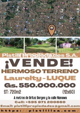 2 hermosos terrenos juntos barrio laurelty Luque