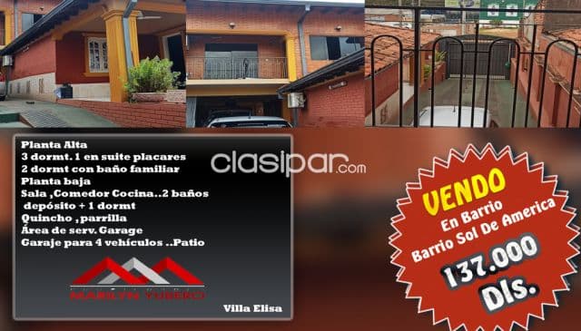 !!hermosa residencia en Villa Elisa Barrio Sol de América COD: CL 868
