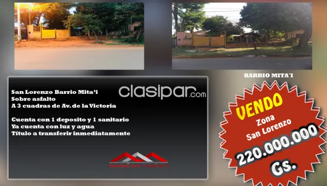 Terreno 12x30 en San Lorenzo cod: Cl 874 — foto 2