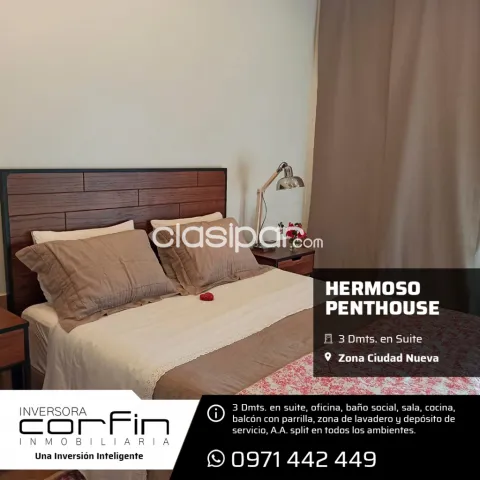 Hermoso penthouse de 3dmts. En suite c/ 2 cocheras, edif. Balcones de Herrera ciudad nueva, foto 3
