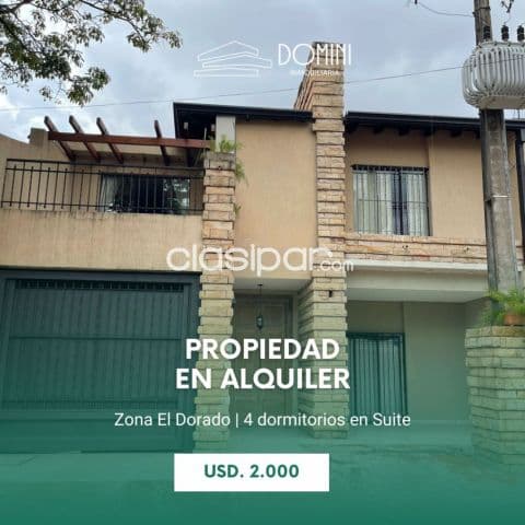 Bo el dorado: Elegante residencia, 5 suites, amplia recepción, jardín, quincho, piscina