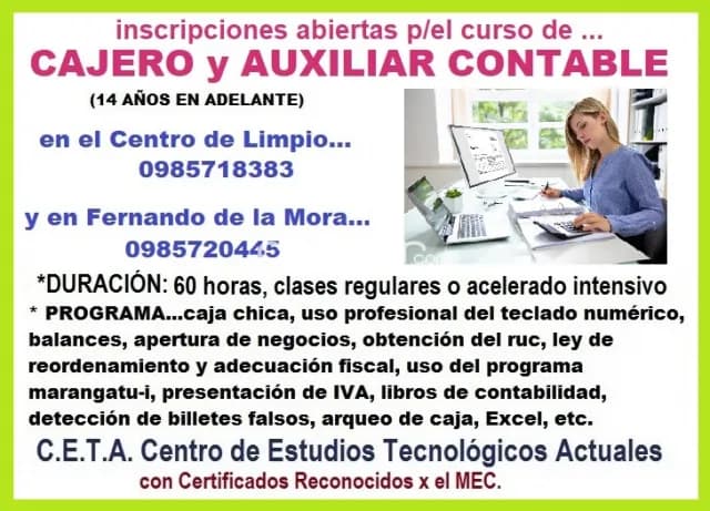 Aqui Cursos P Secretariado Cajero Informatica Ingles Y Otros — foto 3