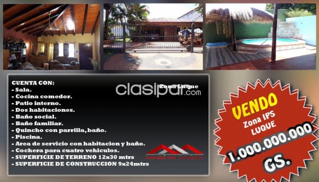 Hermosa casa en Luque, zona ips cod: Cl 879