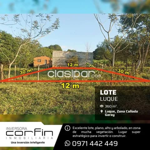 Luque 360 m2. A 3 cuadras de ruta wenseslao martinez ideal para construir, vivir, invertir — foto 2