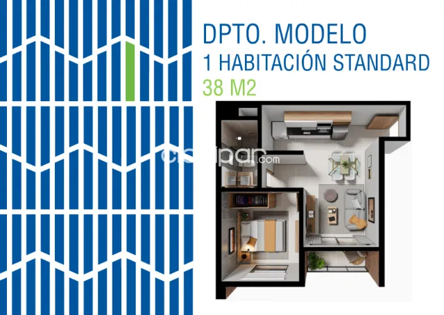 departamento en pozo en el barrio Mbo´i Ka´e: 1 habitación y 1 baño — foto 3