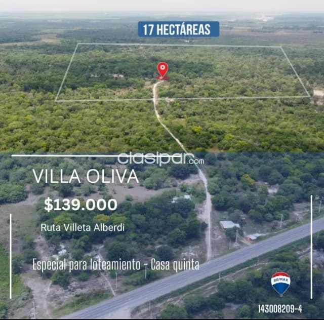 𝑬𝑺𝑷𝑬𝑪𝑰𝑨𝑳 𝑷𝑨𝑹𝑨 𝑰𝑵𝑽𝑬𝑹𝑺𝑰Ó𝑵! 17 Hectáreas en Villa Oliva, foto 2
