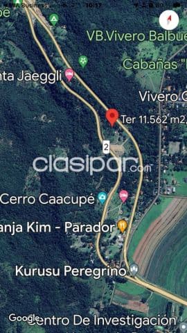 TERRENO 11.562 m2 en cerro Caácupe, sobre ambas rutas, foto 1