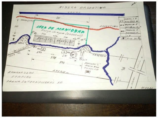 Villeta: 20 has s/ rio paraguay p/ puertos y astilleros, c/ licencia y profundidad