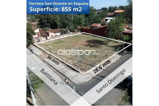 Terreno 855 m2 en esquina bo san vicente — foto 4