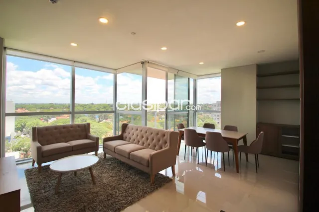 Edif. Miami – Villa Morra: Elegante depto. Muy amplio, 3 dormit, gym, piscina, seguridad, foto 2