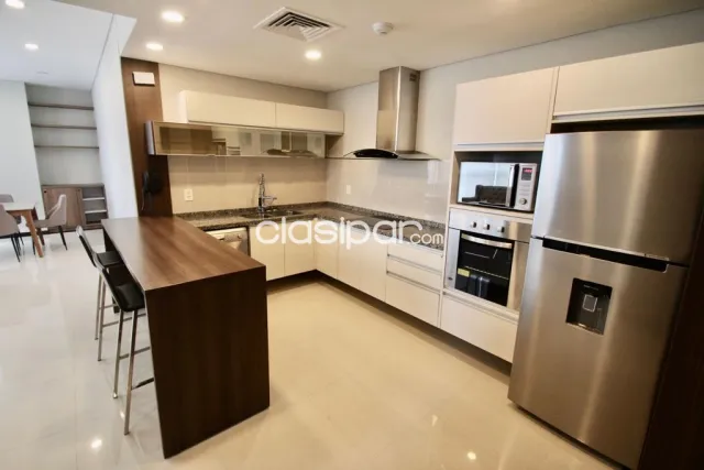 Edif. Miami – Villa Morra: Elegante depto. Muy amplio, 3 dormit, gym, piscina, seguridad, foto 5