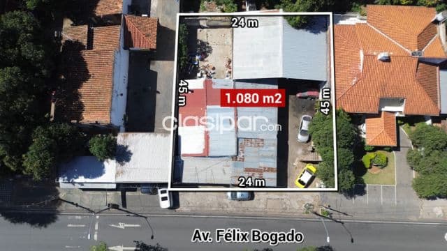 magnifico terreno sobre Avda. Félix Bogado