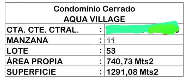 Aqua village – sanber: 740 m2, terreno s/ laguna, maravilloso!! – 200.000 usd — foto 2