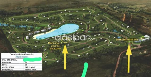 Aqua village – sanber: 740 m2, terreno s/ laguna, maravilloso!! – 200.000 usd — foto 3