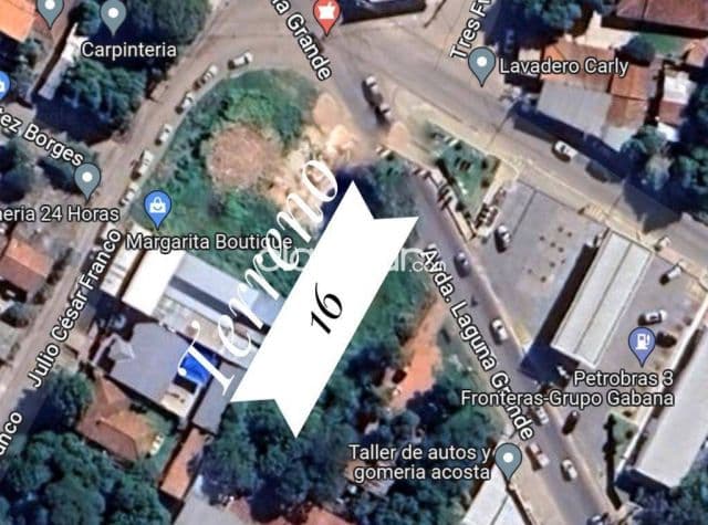 Terreno en venta sobre laguna grande Fernando de la Mora